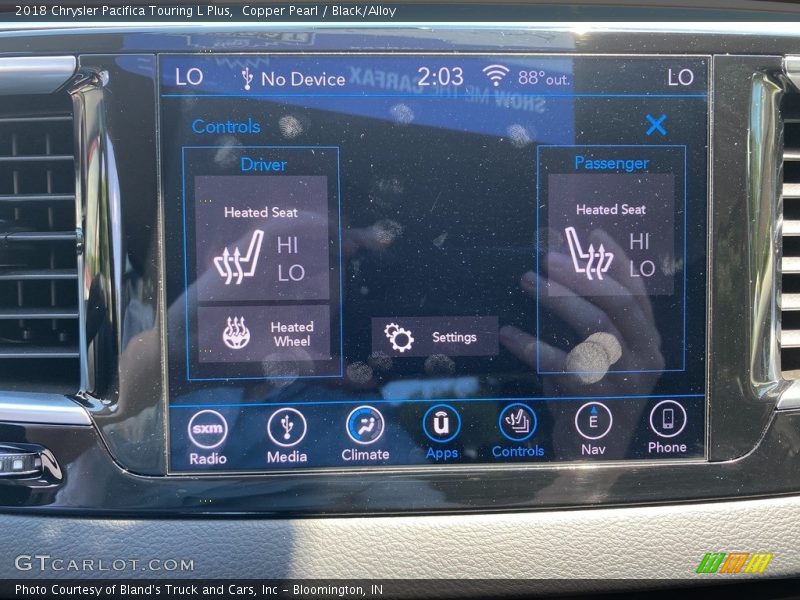 Copper Pearl / Black/Alloy 2018 Chrysler Pacifica Touring L Plus