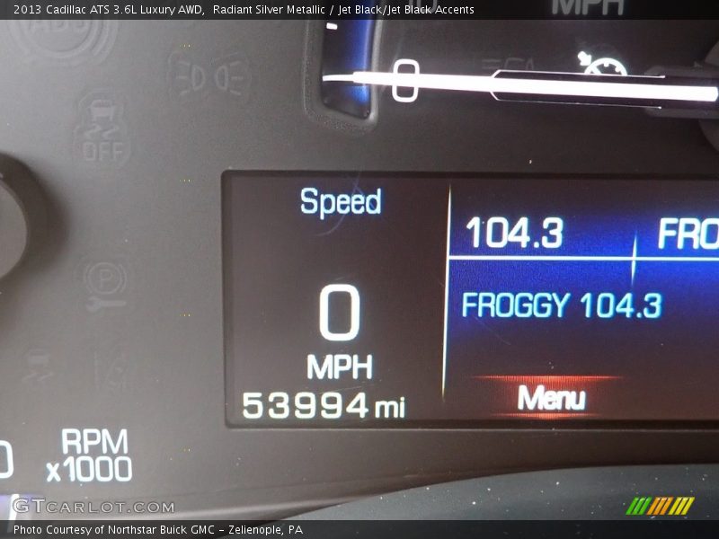 Radiant Silver Metallic / Jet Black/Jet Black Accents 2013 Cadillac ATS 3.6L Luxury AWD