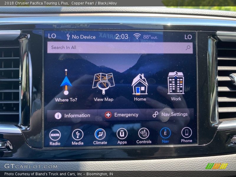 Copper Pearl / Black/Alloy 2018 Chrysler Pacifica Touring L Plus