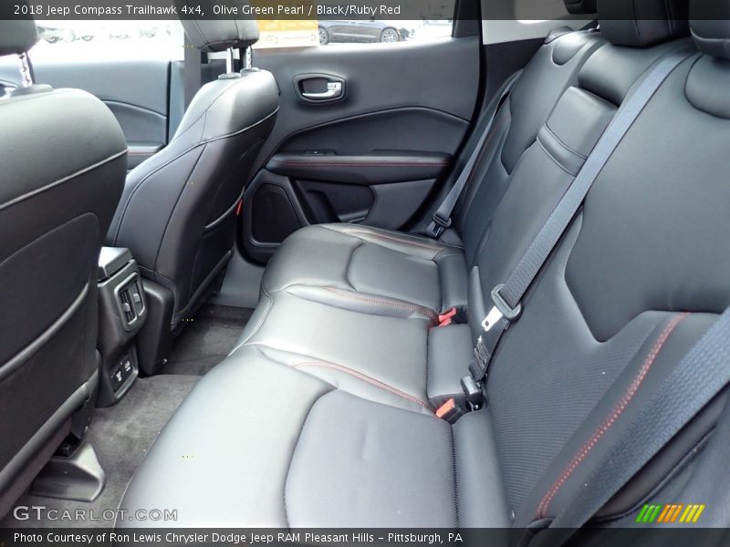 Olive Green Pearl / Black/Ruby Red 2018 Jeep Compass Trailhawk 4x4