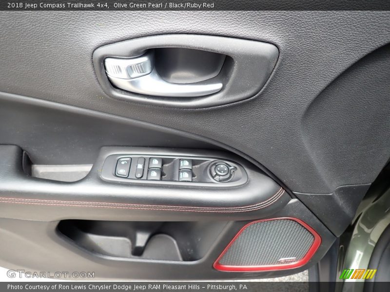 Olive Green Pearl / Black/Ruby Red 2018 Jeep Compass Trailhawk 4x4