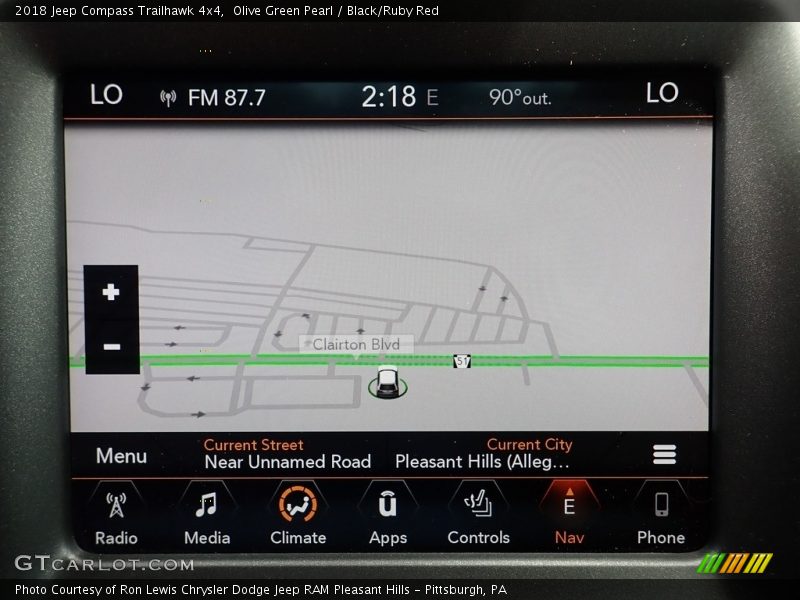 Olive Green Pearl / Black/Ruby Red 2018 Jeep Compass Trailhawk 4x4