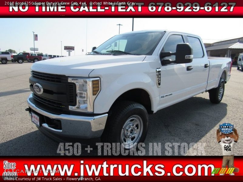 Oxford White / Earth Gray 2018 Ford F350 Super Duty XL Crew Cab 4x4