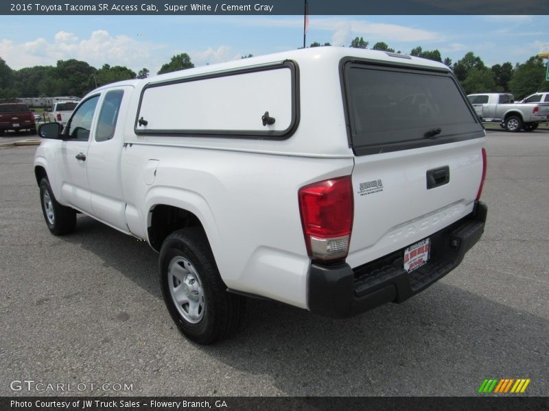 Super White / Cement Gray 2016 Toyota Tacoma SR Access Cab