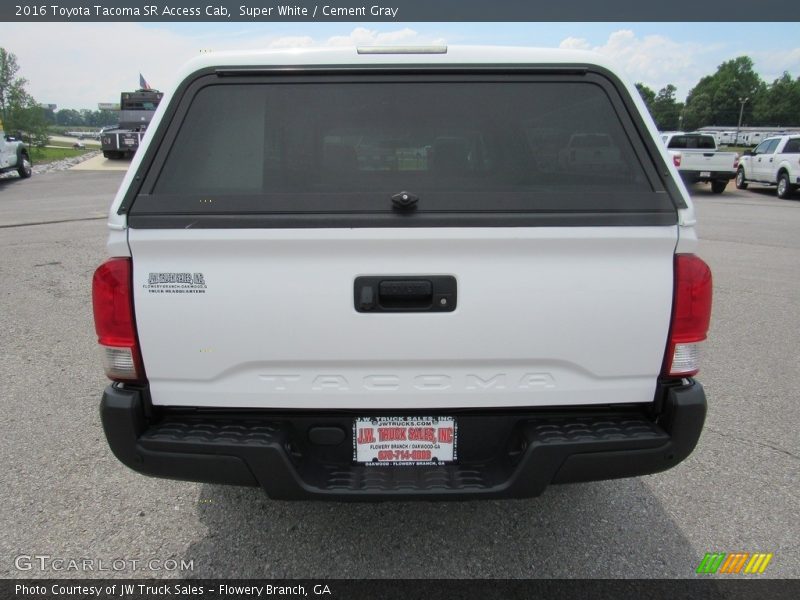 Super White / Cement Gray 2016 Toyota Tacoma SR Access Cab
