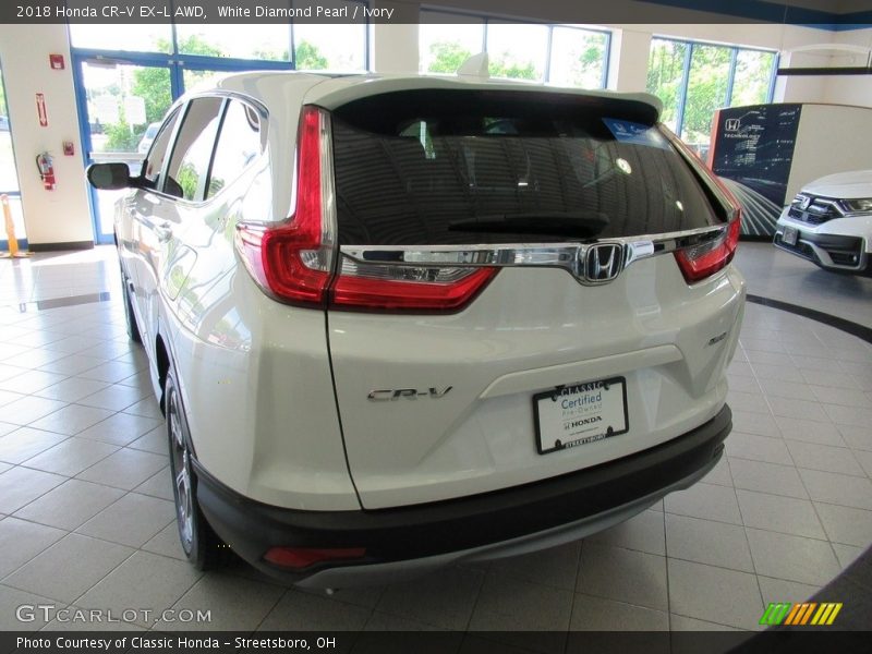 White Diamond Pearl / Ivory 2018 Honda CR-V EX-L AWD