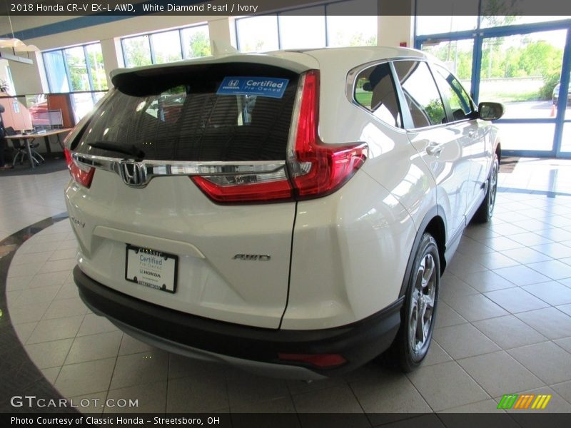 White Diamond Pearl / Ivory 2018 Honda CR-V EX-L AWD