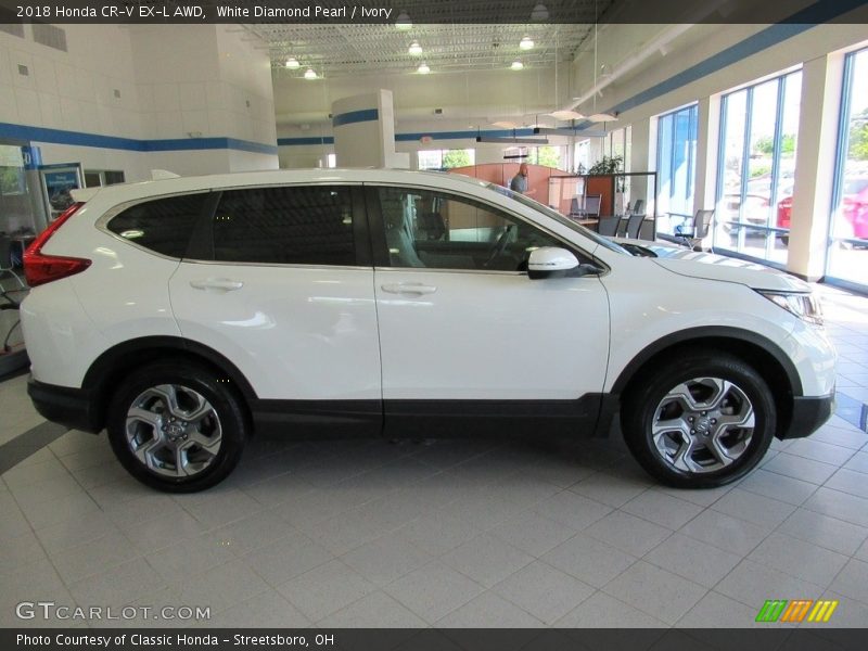 White Diamond Pearl / Ivory 2018 Honda CR-V EX-L AWD