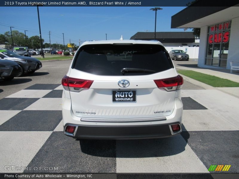 Blizzard Pearl White / Almond 2019 Toyota Highlander Limited Platinum AWD