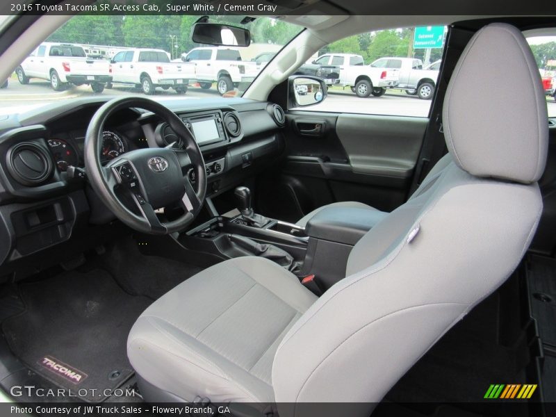  2016 Tacoma SR Access Cab Cement Gray Interior