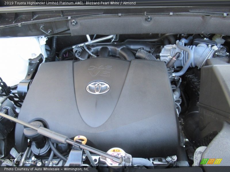 Blizzard Pearl White / Almond 2019 Toyota Highlander Limited Platinum AWD