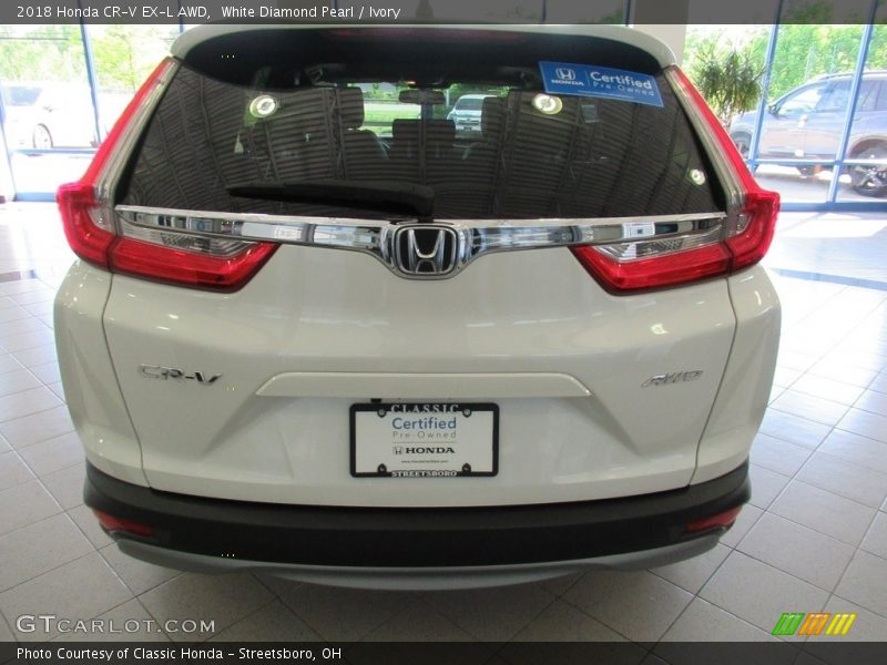 White Diamond Pearl / Ivory 2018 Honda CR-V EX-L AWD