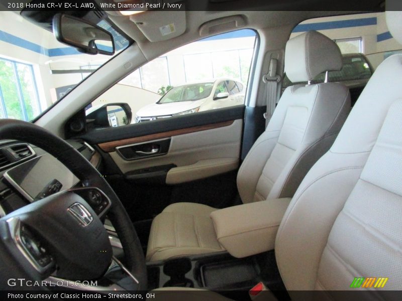 White Diamond Pearl / Ivory 2018 Honda CR-V EX-L AWD