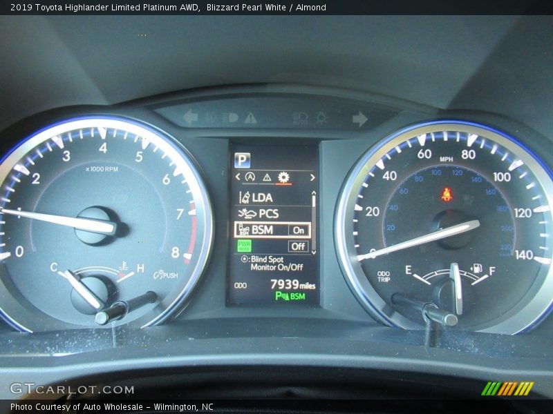 Blizzard Pearl White / Almond 2019 Toyota Highlander Limited Platinum AWD