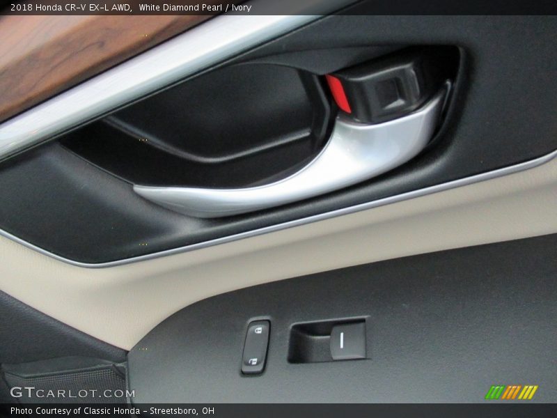 White Diamond Pearl / Ivory 2018 Honda CR-V EX-L AWD