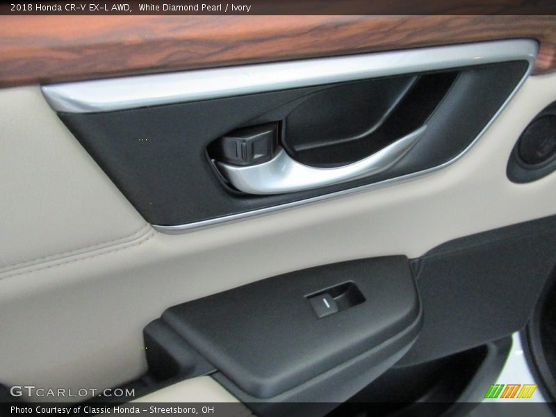 White Diamond Pearl / Ivory 2018 Honda CR-V EX-L AWD