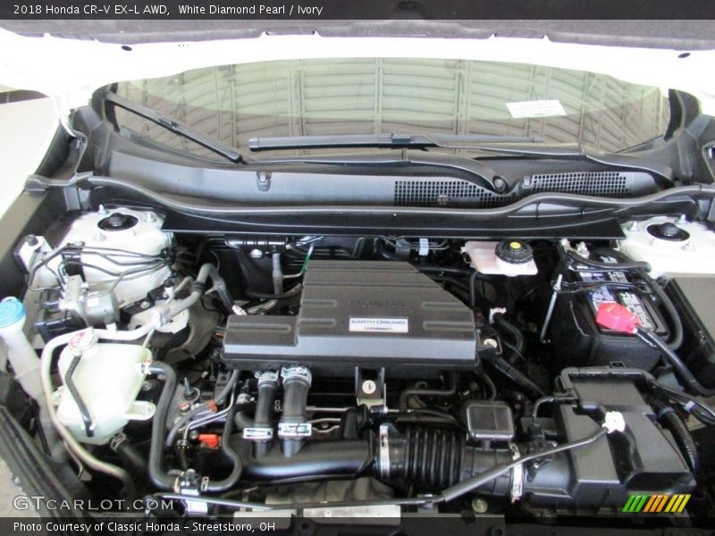 White Diamond Pearl / Ivory 2018 Honda CR-V EX-L AWD