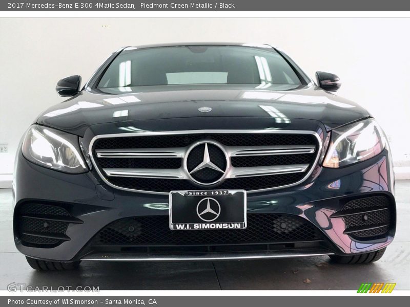 Piedmont Green Metallic / Black 2017 Mercedes-Benz E 300 4Matic Sedan