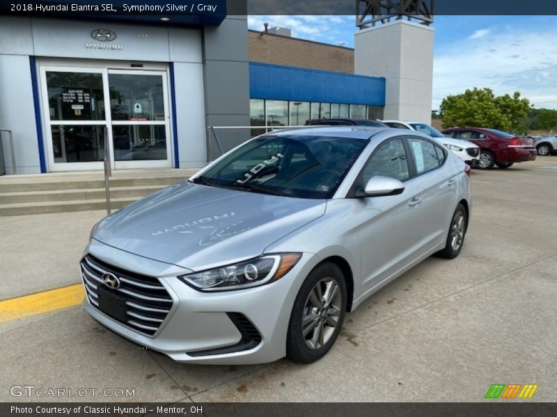 Symphony Silver / Gray 2018 Hyundai Elantra SEL
