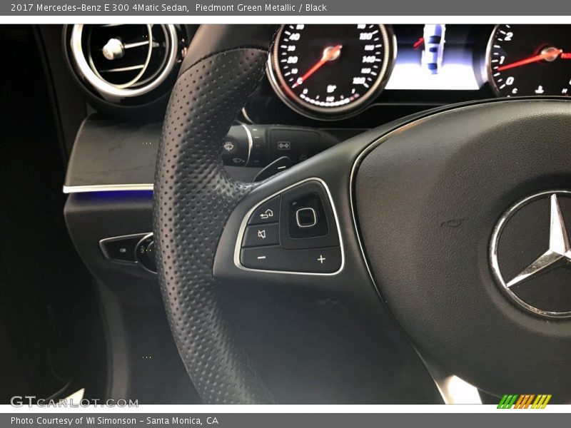 Piedmont Green Metallic / Black 2017 Mercedes-Benz E 300 4Matic Sedan