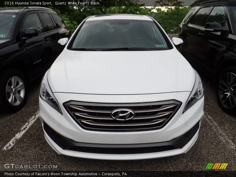 Quartz White Pearl / Black 2016 Hyundai Sonata Sport