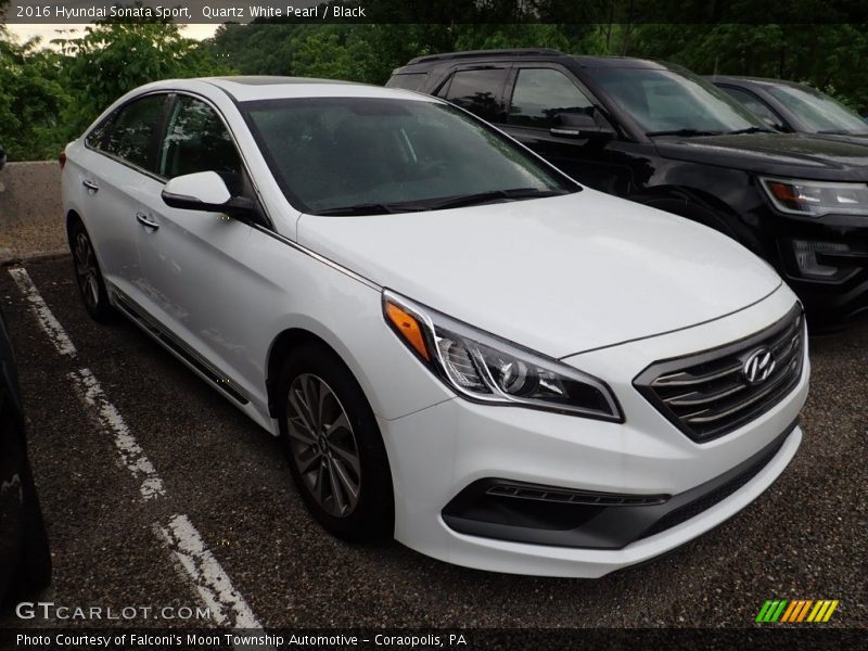 Quartz White Pearl / Black 2016 Hyundai Sonata Sport