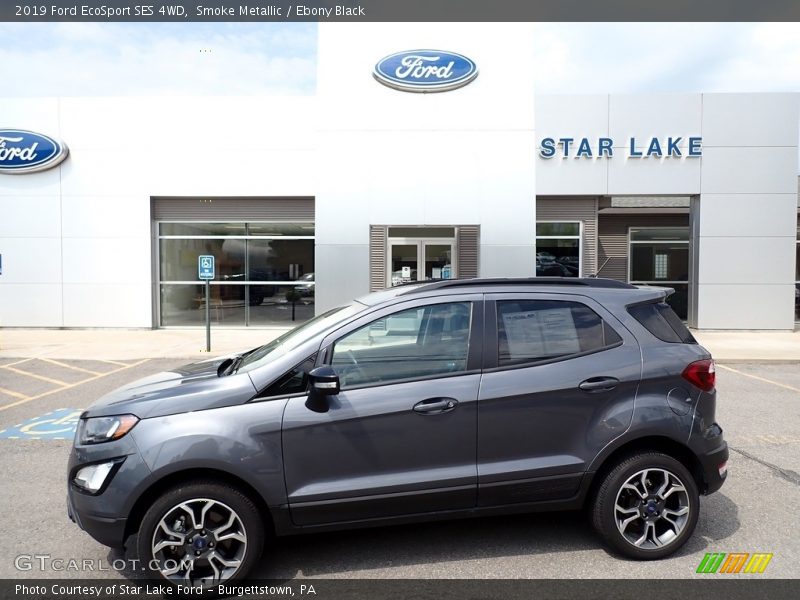 Smoke Metallic / Ebony Black 2019 Ford EcoSport SES 4WD