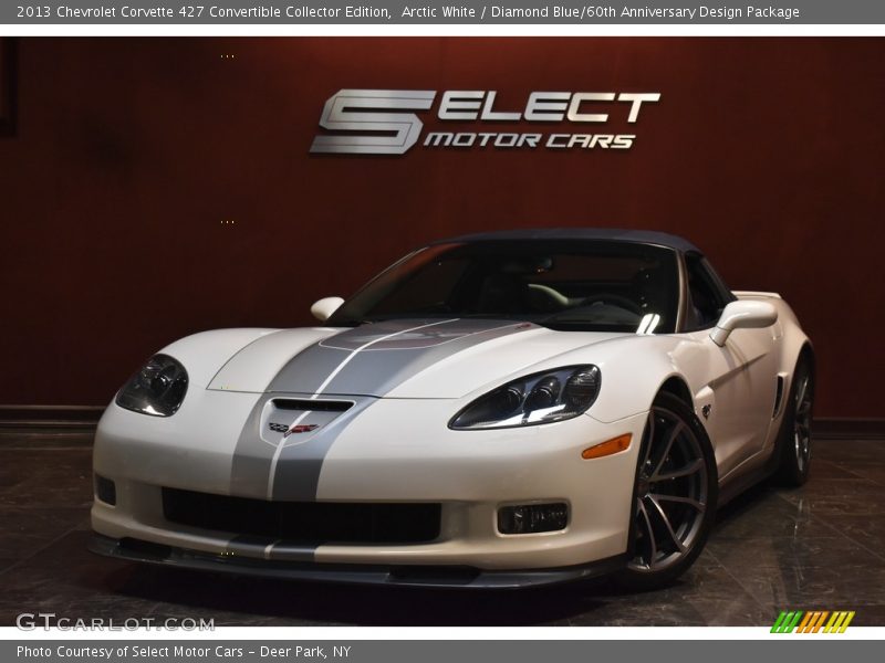 Arctic White / Diamond Blue/60th Anniversary Design Package 2013 Chevrolet Corvette 427 Convertible Collector Edition