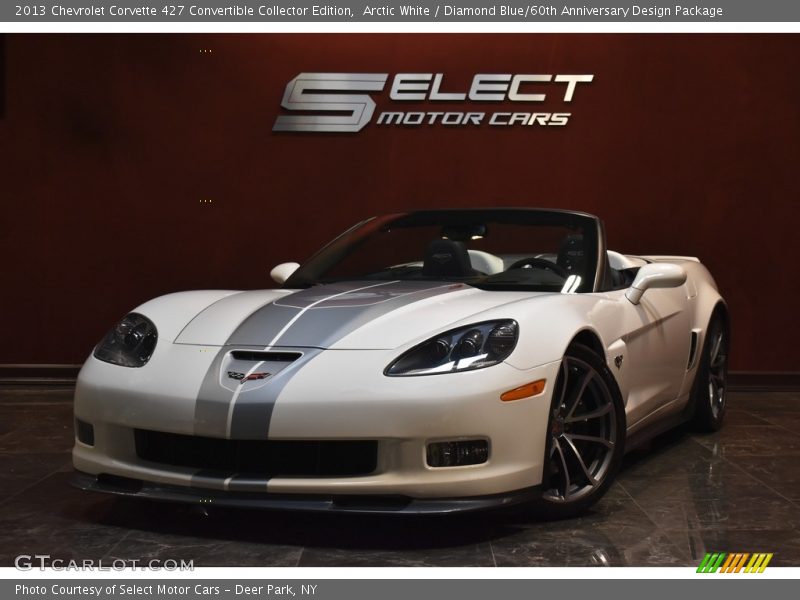 Arctic White / Diamond Blue/60th Anniversary Design Package 2013 Chevrolet Corvette 427 Convertible Collector Edition