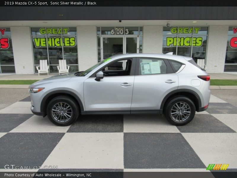 Sonic Silver Metallic / Black 2019 Mazda CX-5 Sport