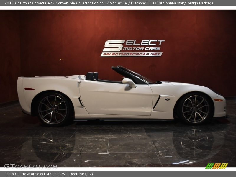 Arctic White / Diamond Blue/60th Anniversary Design Package 2013 Chevrolet Corvette 427 Convertible Collector Edition