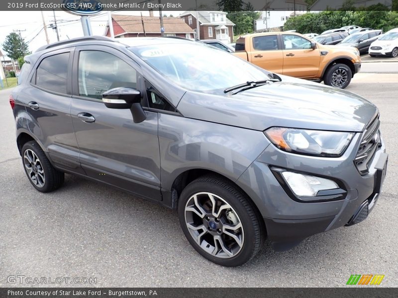 Smoke Metallic / Ebony Black 2019 Ford EcoSport SES 4WD