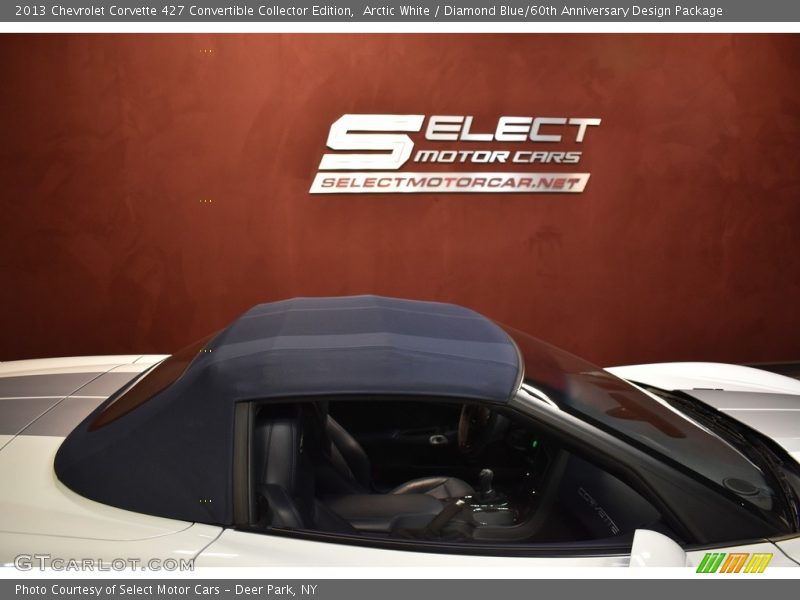 Arctic White / Diamond Blue/60th Anniversary Design Package 2013 Chevrolet Corvette 427 Convertible Collector Edition