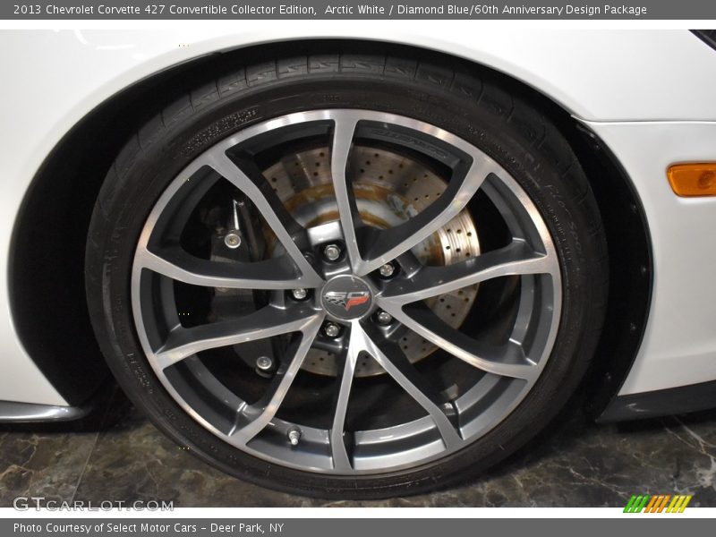 Arctic White / Diamond Blue/60th Anniversary Design Package 2013 Chevrolet Corvette 427 Convertible Collector Edition