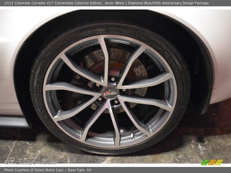 Arctic White / Diamond Blue/60th Anniversary Design Package 2013 Chevrolet Corvette 427 Convertible Collector Edition