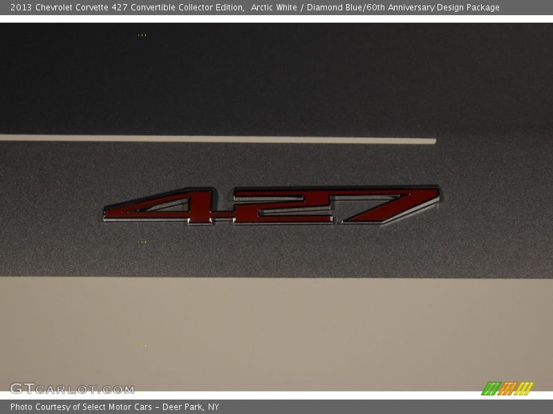 Arctic White / Diamond Blue/60th Anniversary Design Package 2013 Chevrolet Corvette 427 Convertible Collector Edition