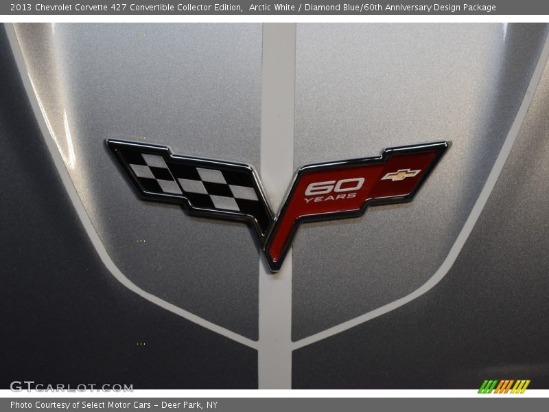 Arctic White / Diamond Blue/60th Anniversary Design Package 2013 Chevrolet Corvette 427 Convertible Collector Edition