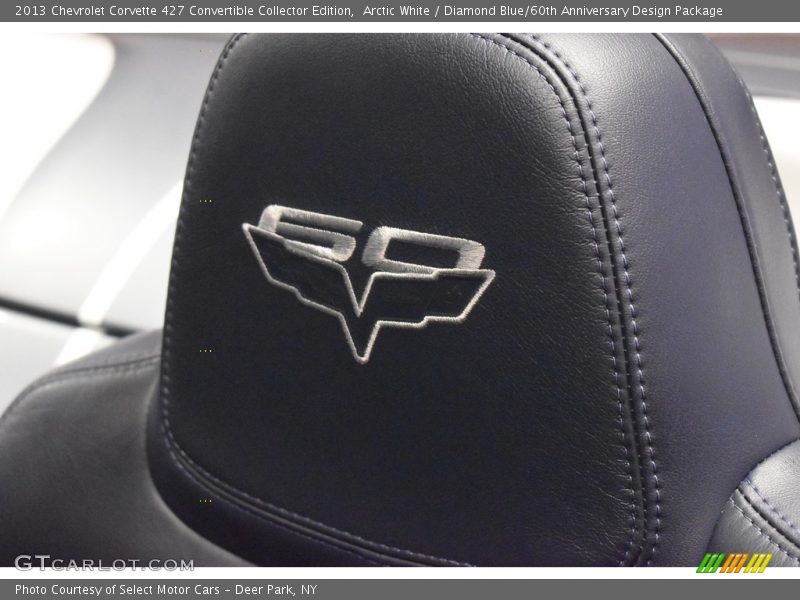 Arctic White / Diamond Blue/60th Anniversary Design Package 2013 Chevrolet Corvette 427 Convertible Collector Edition