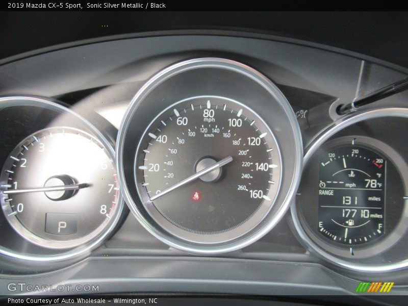 Sonic Silver Metallic / Black 2019 Mazda CX-5 Sport