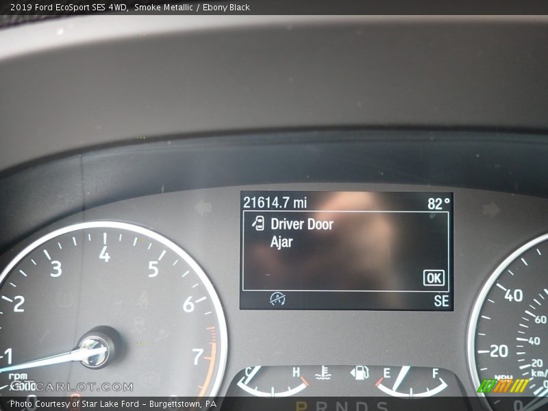 Smoke Metallic / Ebony Black 2019 Ford EcoSport SES 4WD