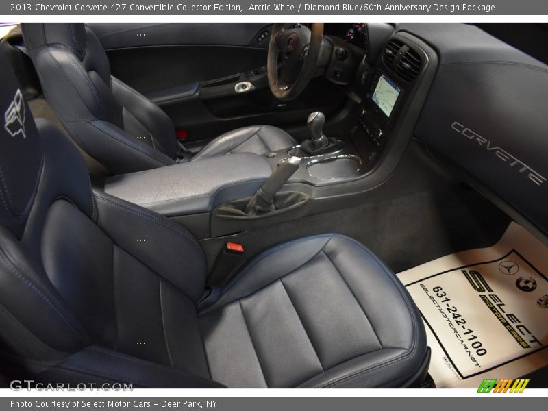 Arctic White / Diamond Blue/60th Anniversary Design Package 2013 Chevrolet Corvette 427 Convertible Collector Edition