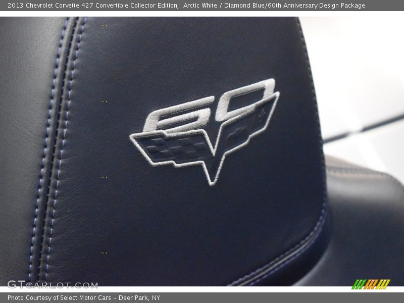 Arctic White / Diamond Blue/60th Anniversary Design Package 2013 Chevrolet Corvette 427 Convertible Collector Edition
