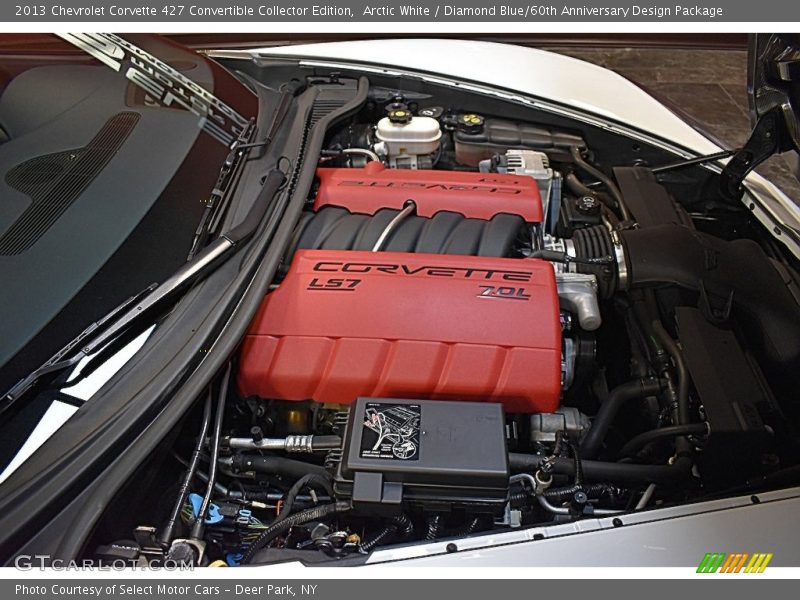 Arctic White / Diamond Blue/60th Anniversary Design Package 2013 Chevrolet Corvette 427 Convertible Collector Edition