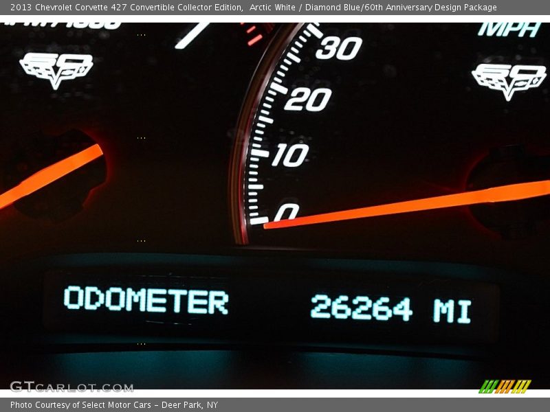 Arctic White / Diamond Blue/60th Anniversary Design Package 2013 Chevrolet Corvette 427 Convertible Collector Edition