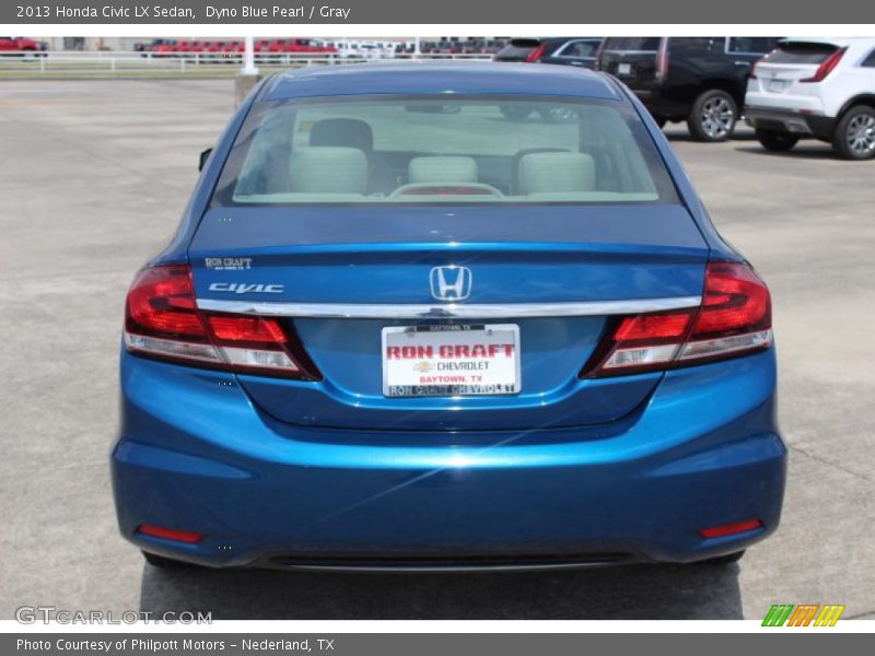 Dyno Blue Pearl / Gray 2013 Honda Civic LX Sedan
