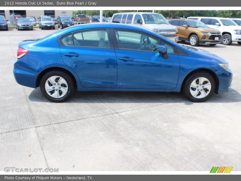 Dyno Blue Pearl / Gray 2013 Honda Civic LX Sedan