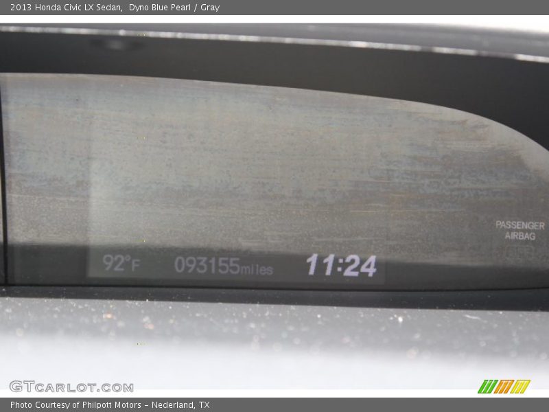 Dyno Blue Pearl / Gray 2013 Honda Civic LX Sedan
