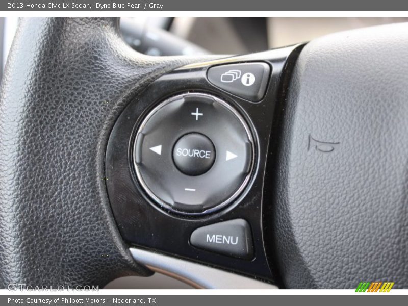 Dyno Blue Pearl / Gray 2013 Honda Civic LX Sedan
