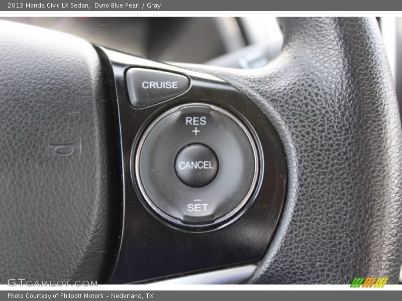 Dyno Blue Pearl / Gray 2013 Honda Civic LX Sedan