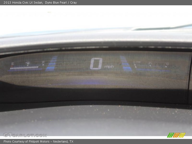 Dyno Blue Pearl / Gray 2013 Honda Civic LX Sedan